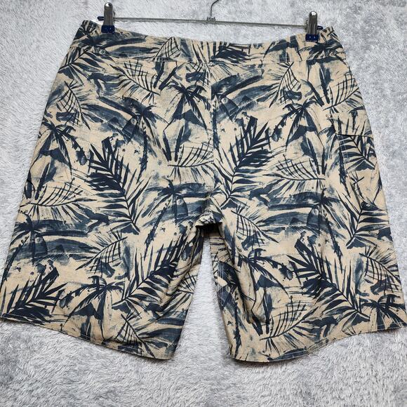 Tan Black Tropical Camo Swim Board Shorts Size 34 - Picture 2 of 4